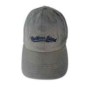 Mackinac Island Hat Cap Adult‎ Adjustable Distressed Gray Souvenir